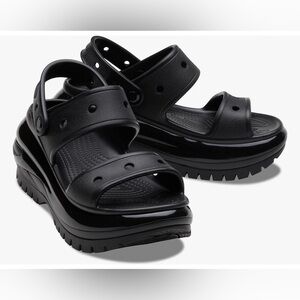 Crocs Unisex Classic Mega Crush Platform Sandals Wedge WN 8 MEN 6